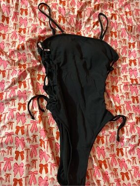 Women’s One-Piece Swimsuit with Side Ties